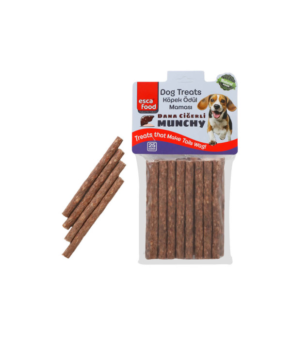 Esca Food Munchy Çubuk Dana Ciğerli 12 cm 25’li