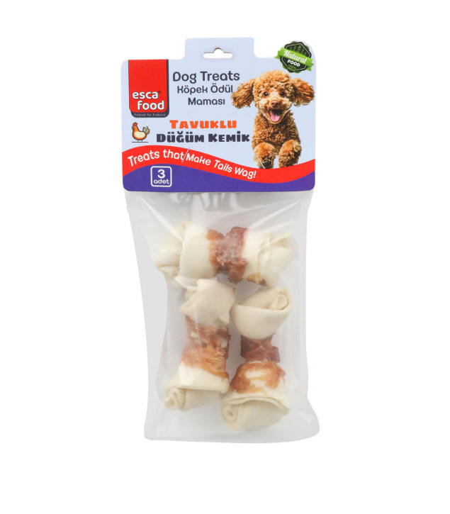 Esca Food Tavuklu Mini Düğüm Kemik 84 g 3’lü