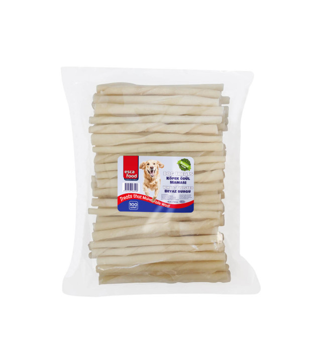 Esca Food Beyaz Burgu Kemik 12 cm 100’lü