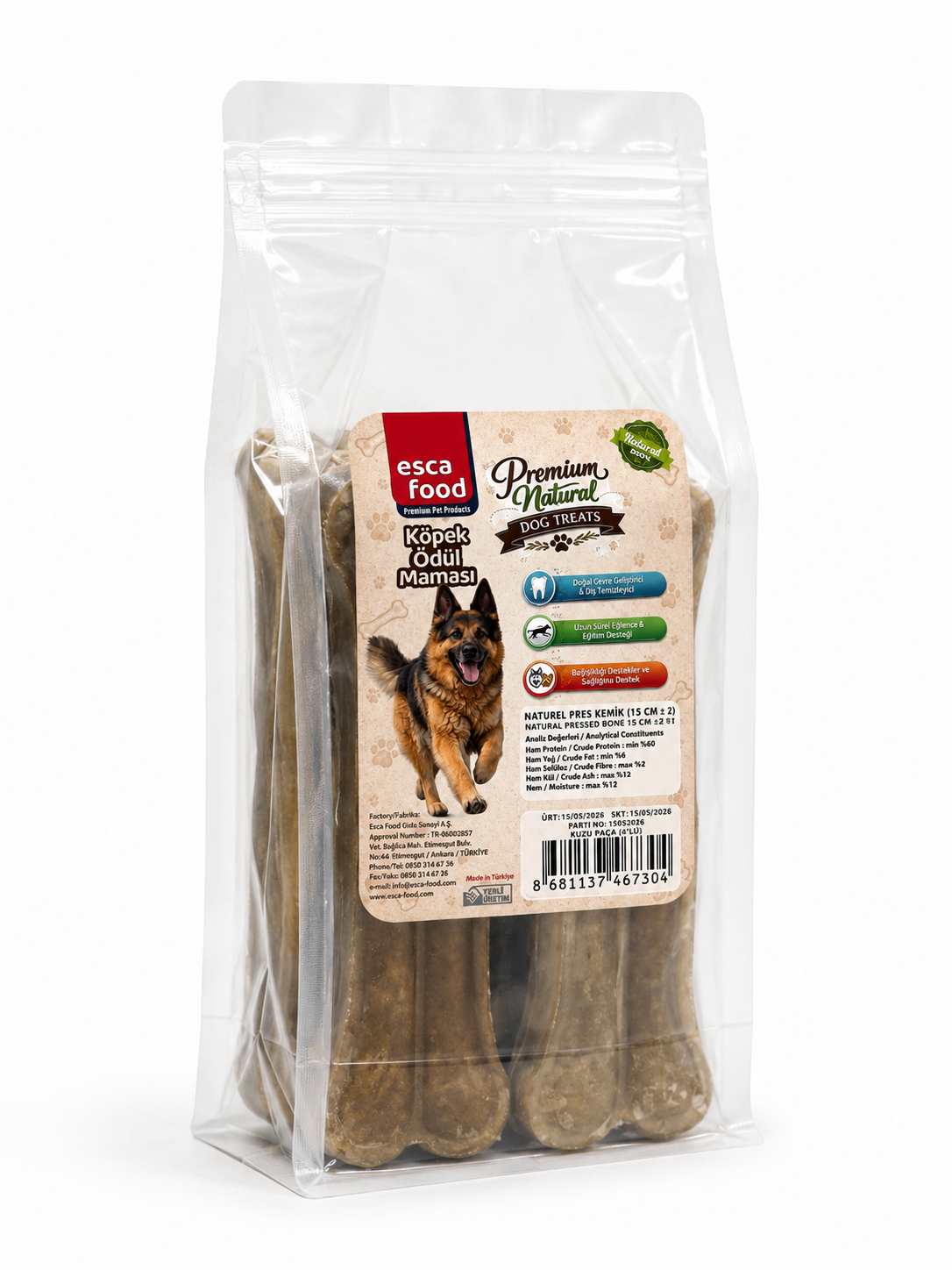 Esca Food Naturel Pres Kemik 15,5 cm 7’li